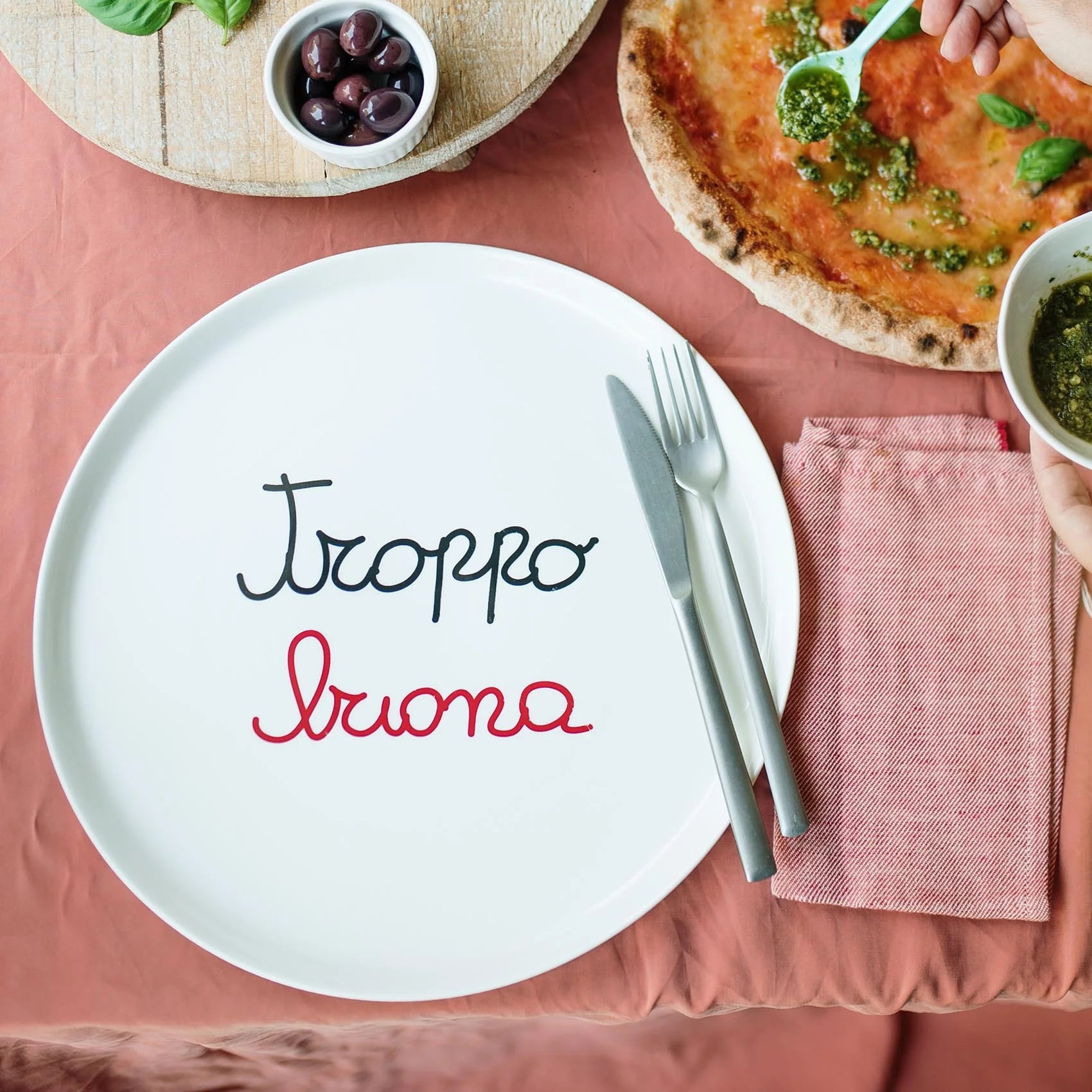 PIATTO PIZZA TROPPO BUONA 31.5CM COD.10011130