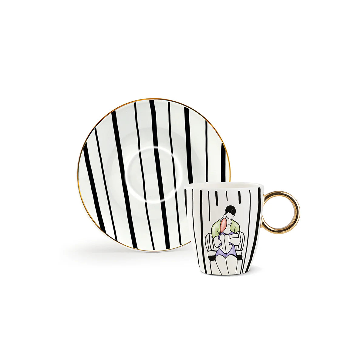 TAZZINA CAFFE' C/PIATTINO "NOI" ABBRACCI 80ML