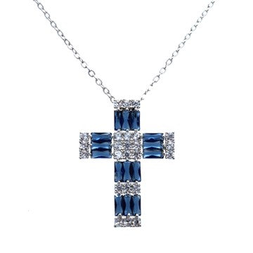 COLLANA CON CROCE BLU - KIARA