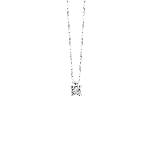 bliss - RUGIADA Collana in oro bianco con diamante