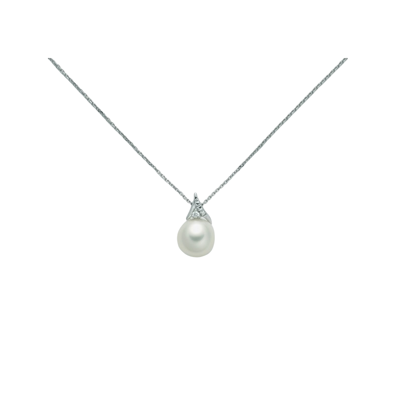 COLLANA PERLA E DIAMANTE - MILUNA PCL5927X