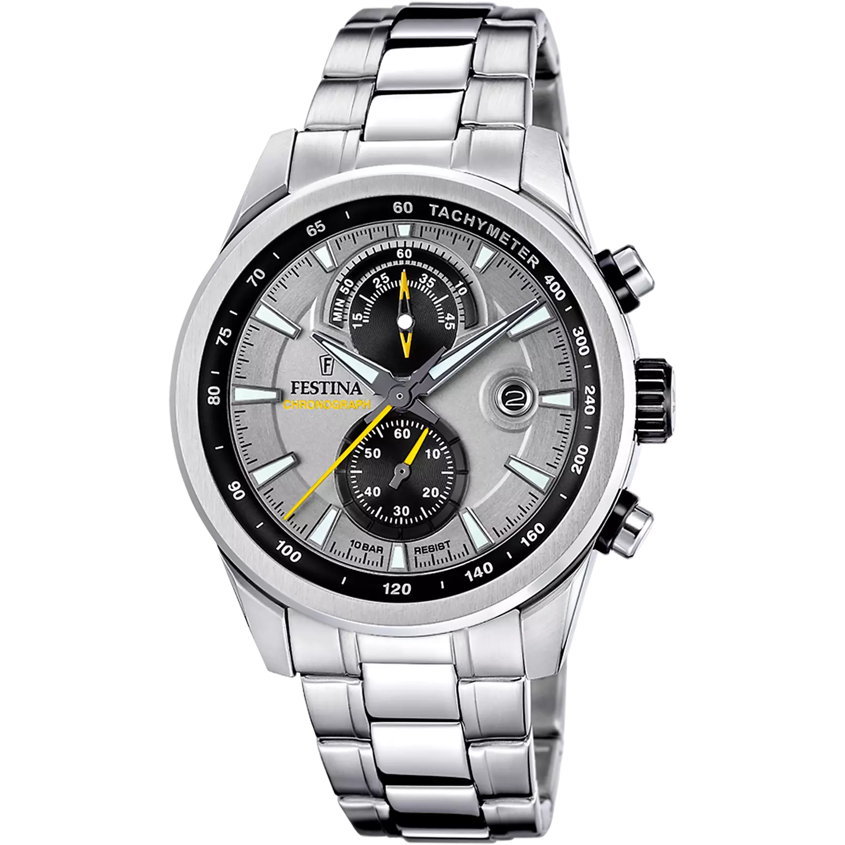 OROLOGIO FESTINA TIMELESS CHRONOGRAPH F20694/4 GRIGIO CINGHIA ACCIAIO INOSSIDABILE 316L, UOMO