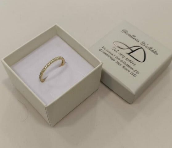 Veretta oro giallo 18kt e zirconi