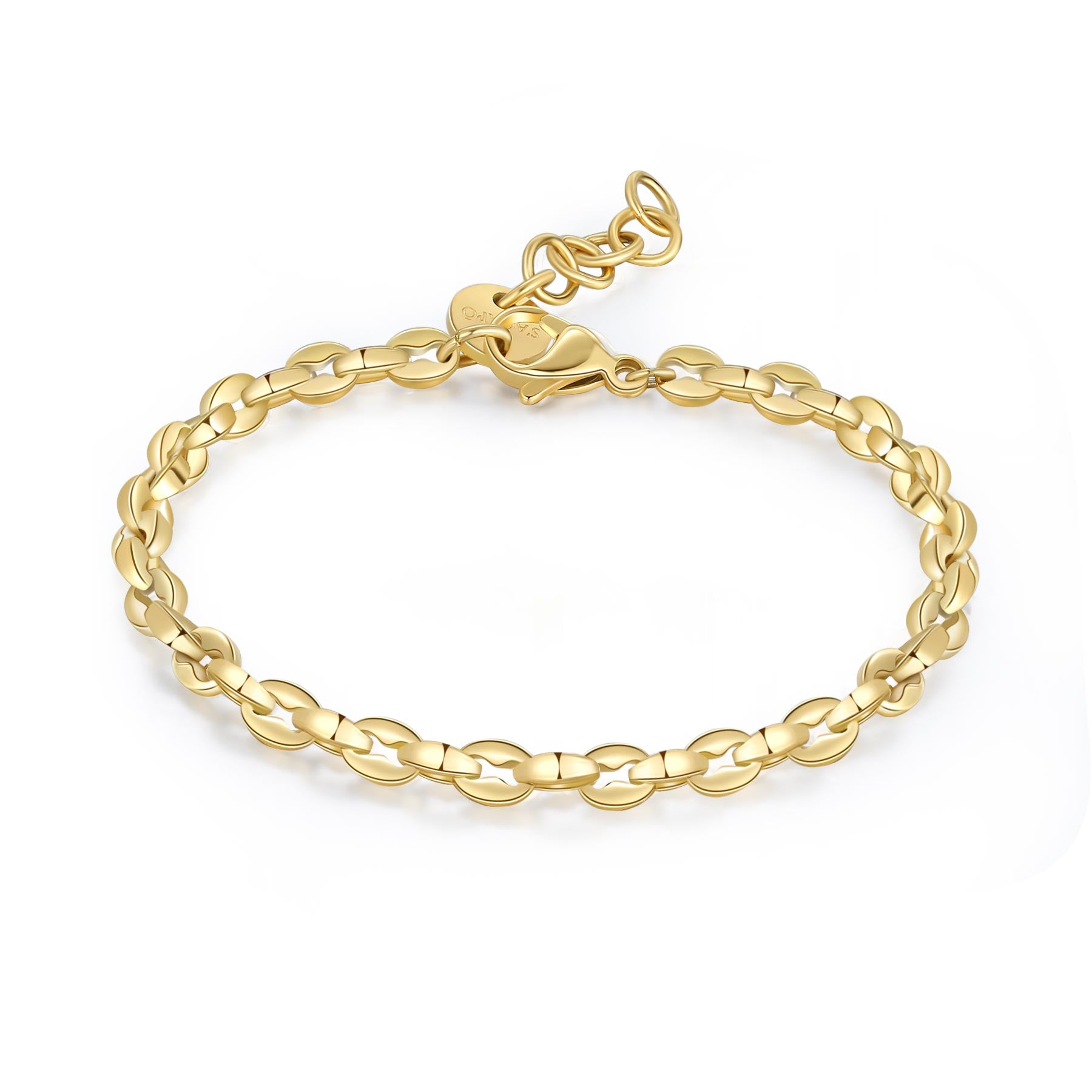 S'agapò - bracciale RIPPLE in acciaio pvd catena forza