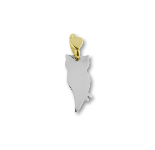 CIONDOLO CIVETTA ARGENTO E ORO - DODO MARIANI