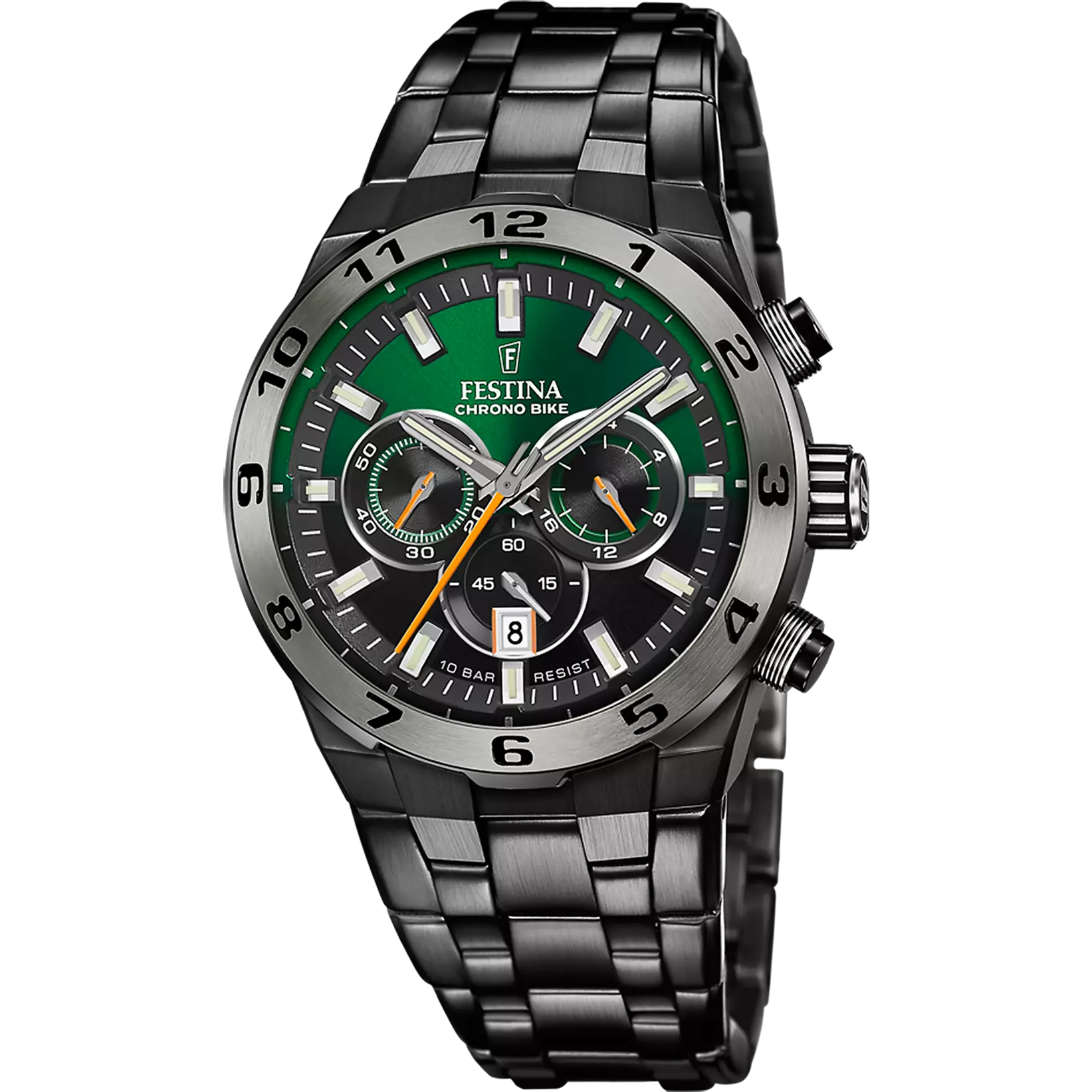OROLOGIO FESTINA CHRONO BIKE F20673/2 VERDE CINGHIA ACCIAIO INOSSIDABILE 316L, UOMO
