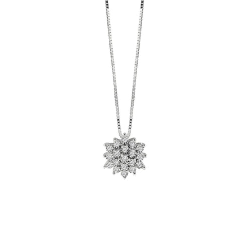 Bliss - Collana in oro bianco con diamanti 20082592