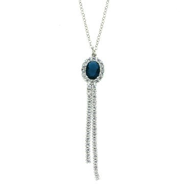 COLLANA CON PENDENTE BLU - KIARA BASIK
