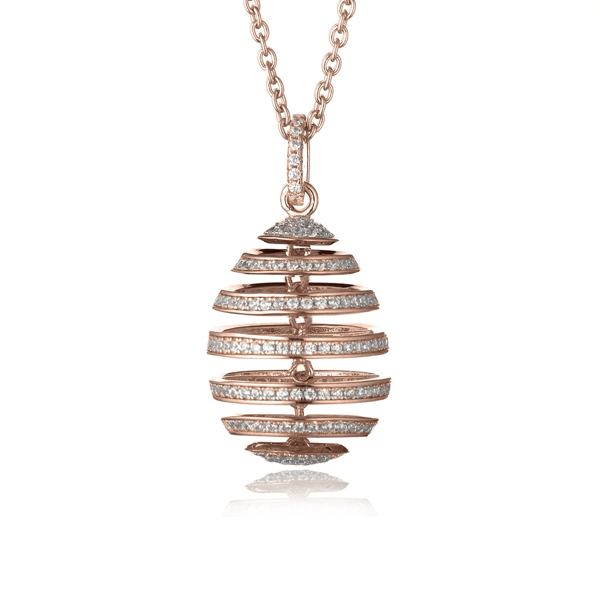 COLLANA IN ARGENTO SPIRALE ROSA - T Sars Fabergè 9P20R