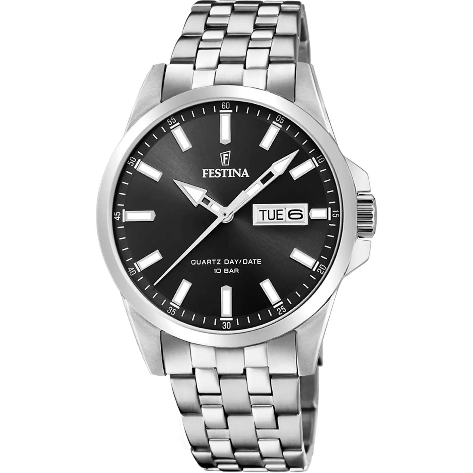 OROLOGIO FESTINA CLASSICS F20357/4 NERO CINTURINO IN ACCIAIO, UOMO
