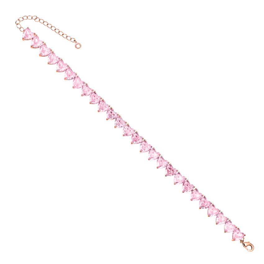 Ottaviani - bracciale placcato oror rosa con zirconi