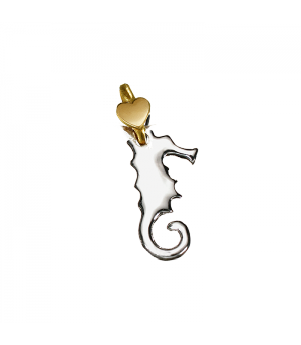 CIONDOLO IPPOCAMPO ARGENTO E ORO - DODO MARIANI