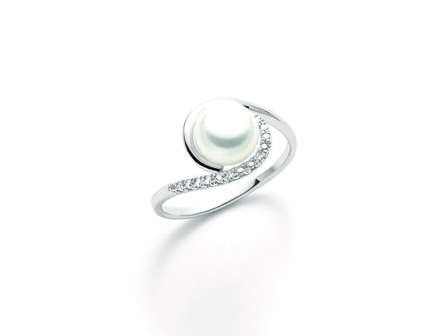 ANELLO  PERLA E DIAMANTI - MILUNA