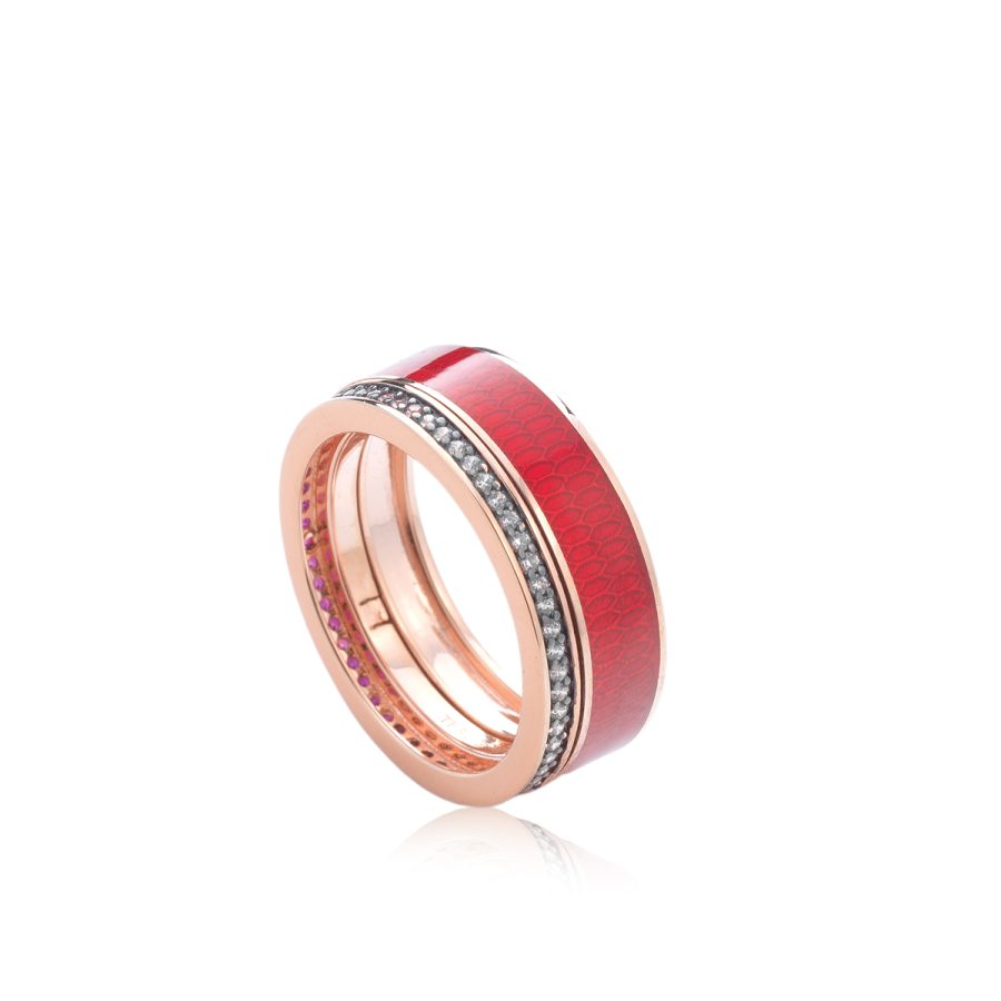 Anello Fascia Rosso - Fabergé