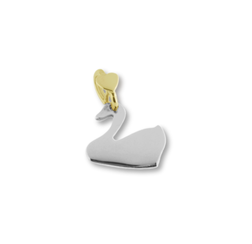 CIONDOLO CIGNO ARGENTO E ORO - DODO MARIANI