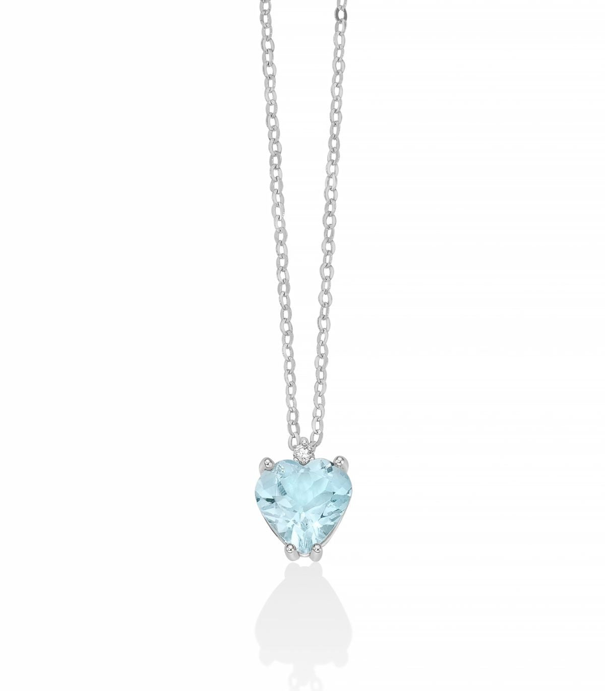 Miluna - collana con acquamarina e diamantino