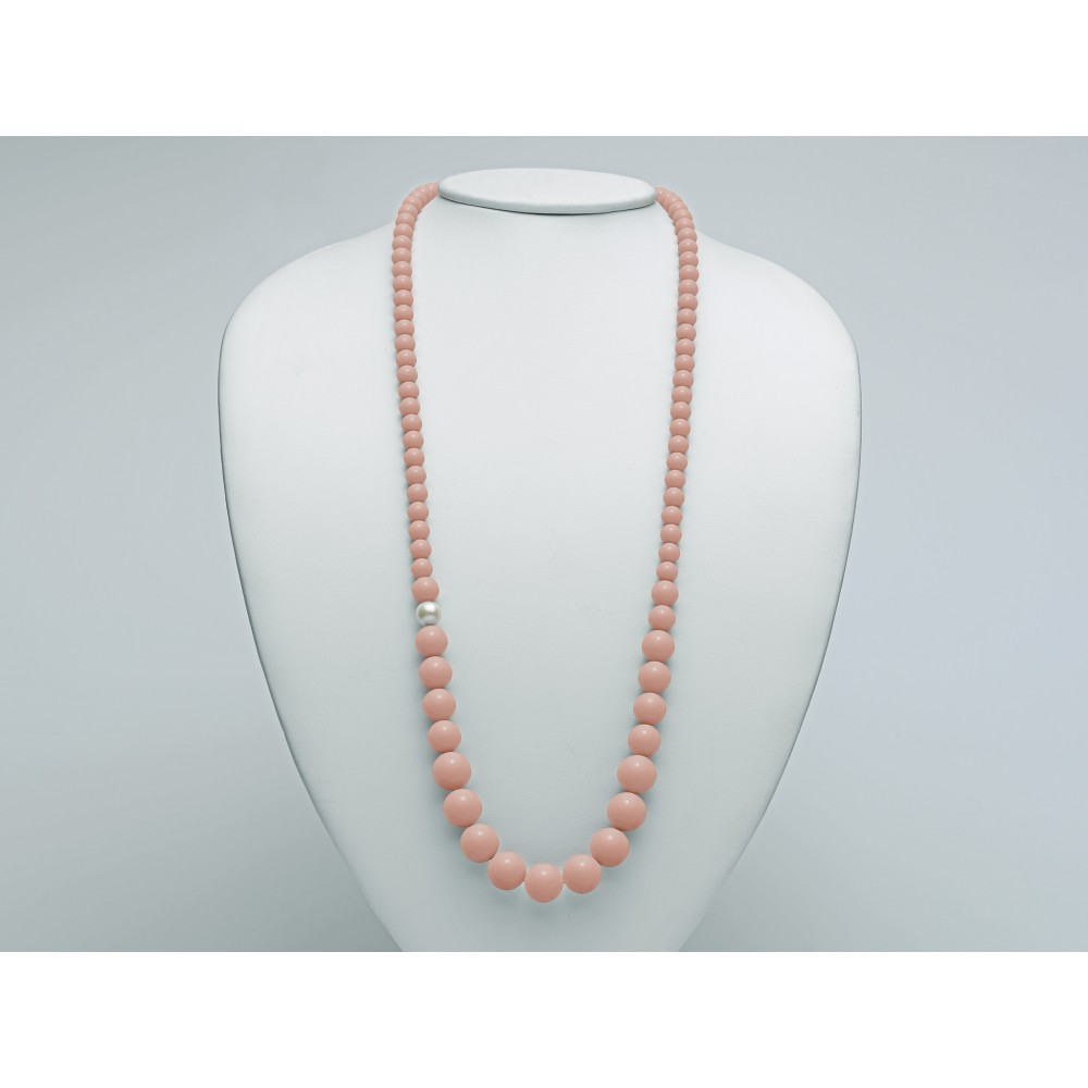 COLLANA MILUNA - CORALLO ROSA 80cm.