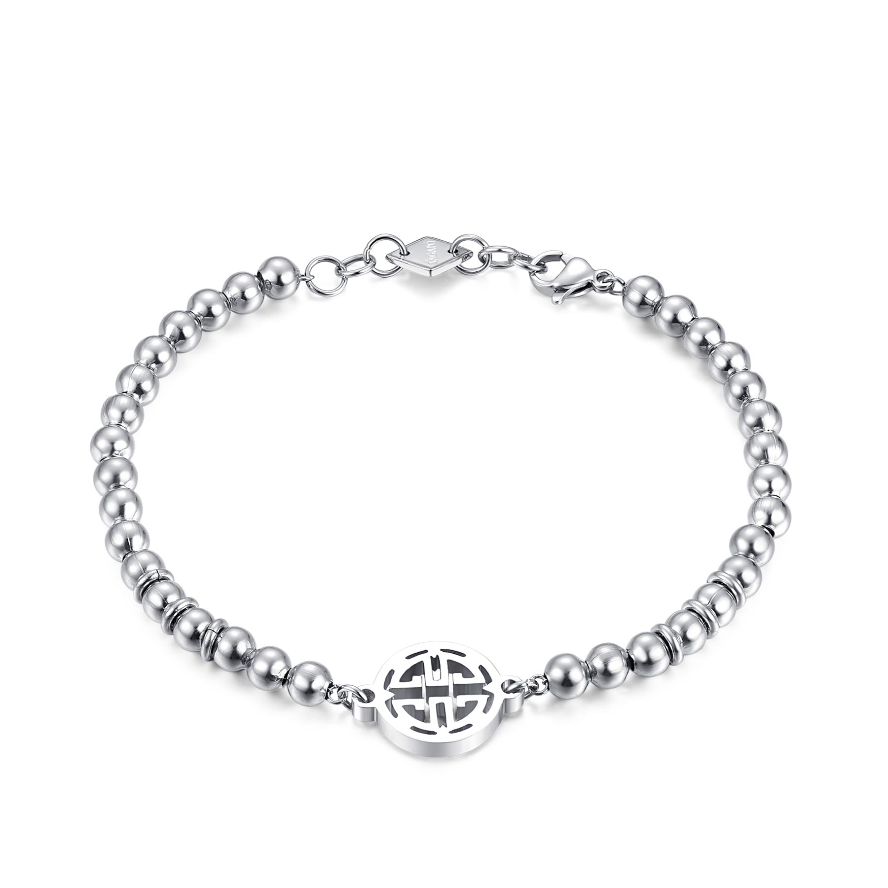 S'Agapò - Bracciale INDIE in acciaio con sfere