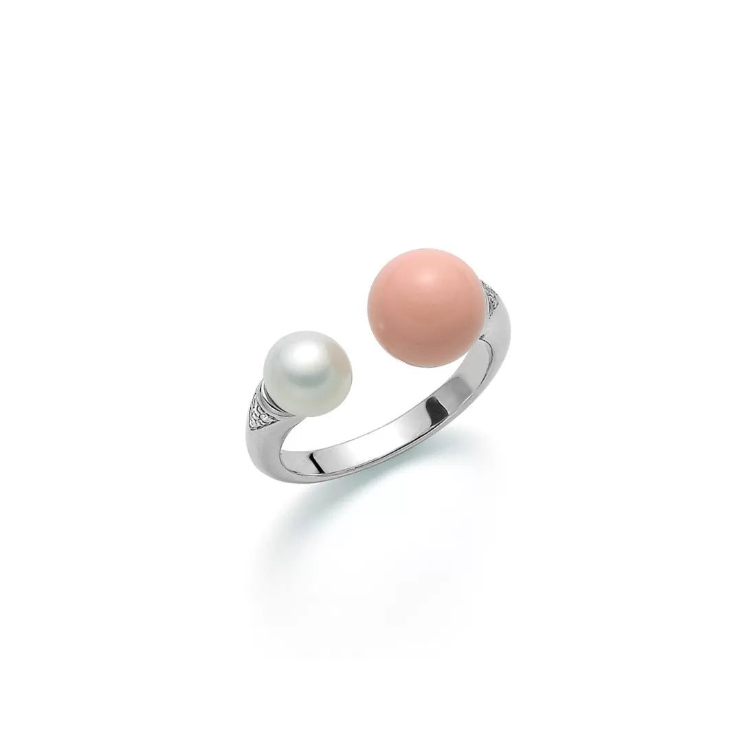 Miluna - anello con corallo rosa