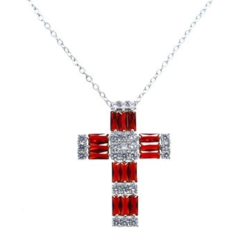 COLLANA DONNA CON CROCE ROSSA - KIARA