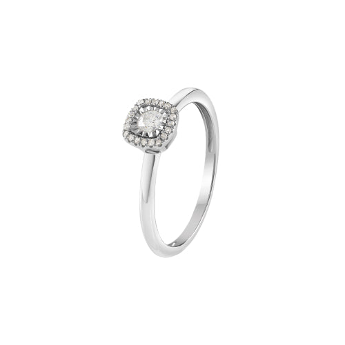 Bliss - Anello in oro bianco con diamanti RUGIADA