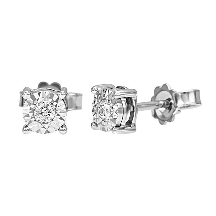 Bliss - Orecchini oro bianco 18 kt e diam 0.15