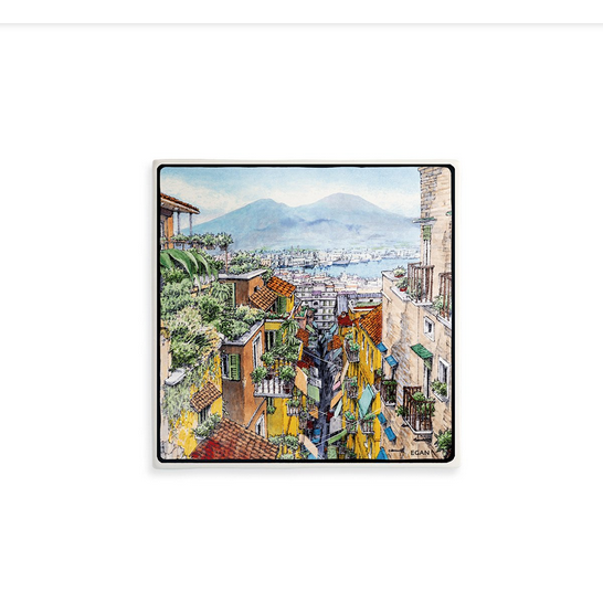 EGAN - Formella NAPOLI MILLE COLORI 21X21