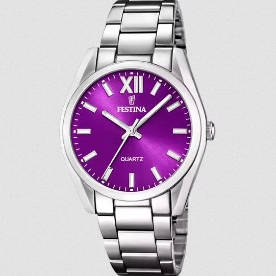 OROLOGIO FESTINA F20622/F COLLEZIONE ALEGRÍA, CINTURINO IN ACCIAIO VIOLA, DONNA.