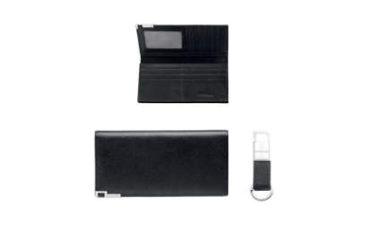 Ottaviani - Set portafoglio in pelle con portachiavi