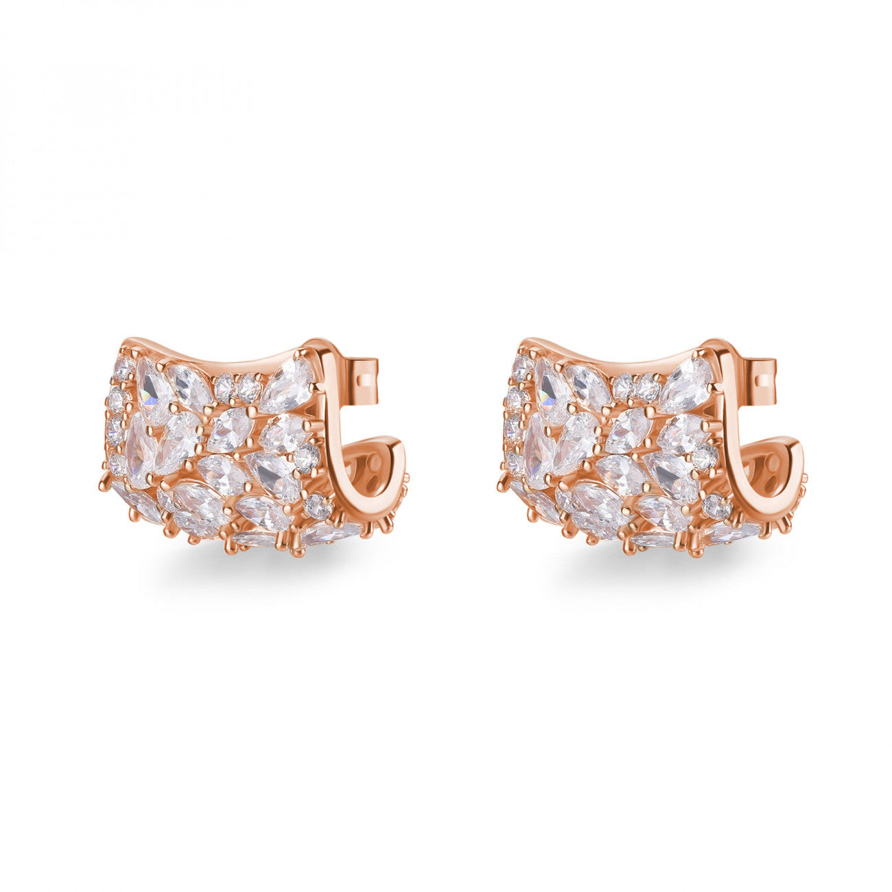 Rosato - orecchini GEMMA in argento 925, galavanica oro