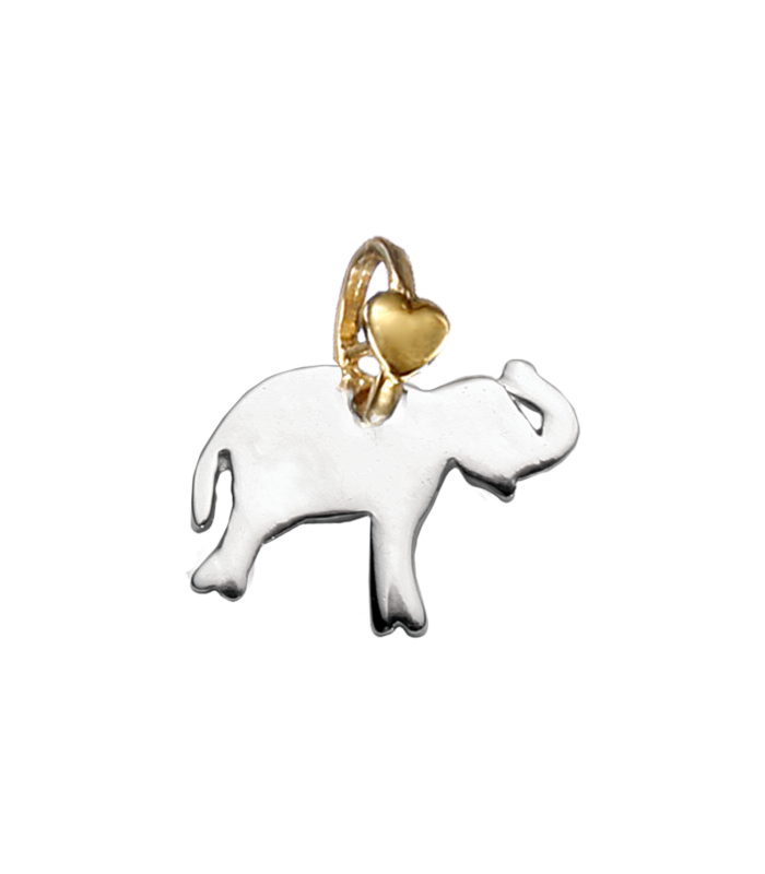 CIONDOLO ELEFANTE AREGNTO E ORO - DODO MARIANI