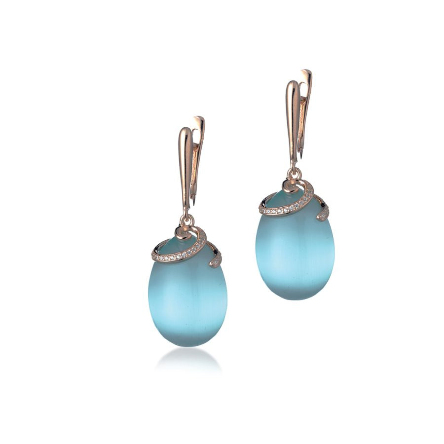 Orecchini in Argento Azzurro E1201 LB - Fabergé