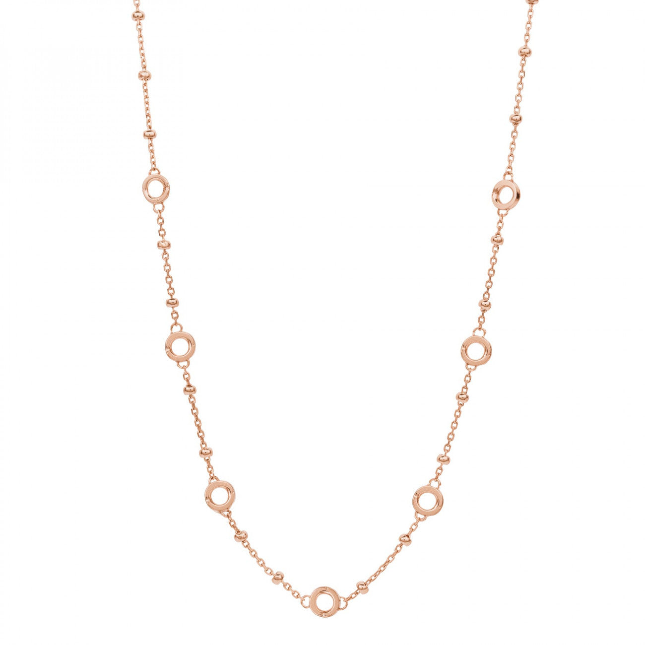 Rosato - Collana catena forzatina con palline componibile