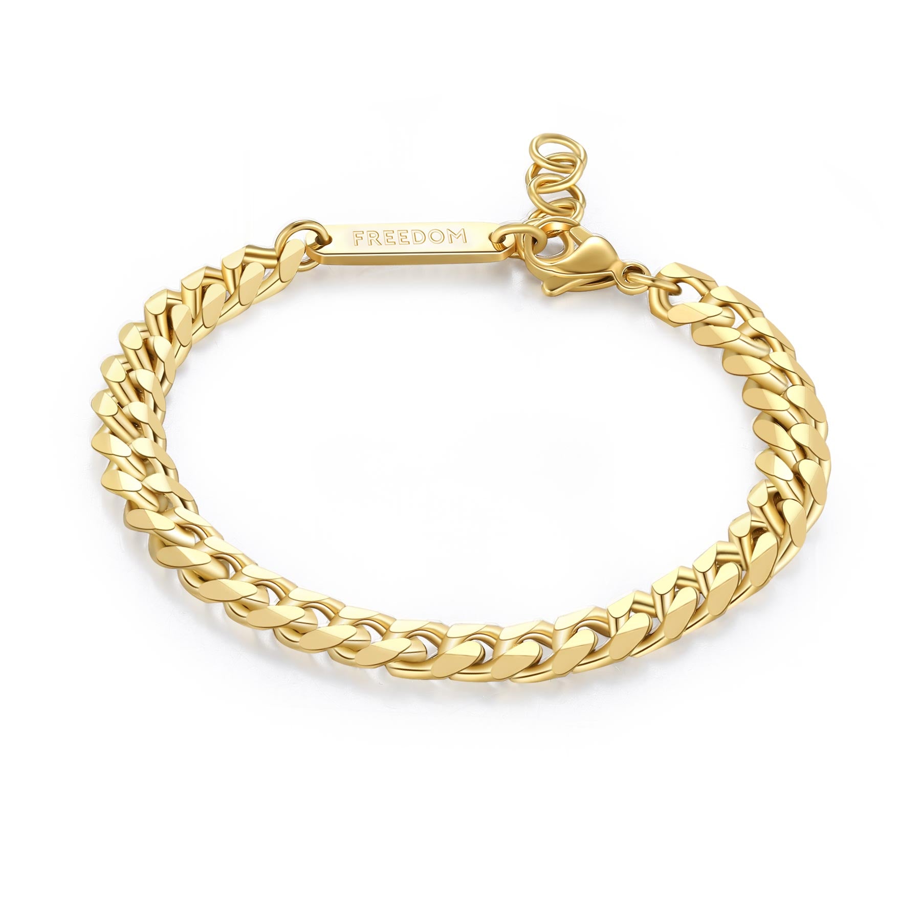 S'Agapò - Bracciale RIPPLE in acciaio pvd oro con catene grume