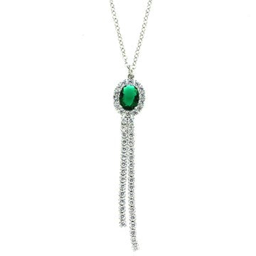 COLLANA CON PENDENTE VERDE - KIARA BASIK