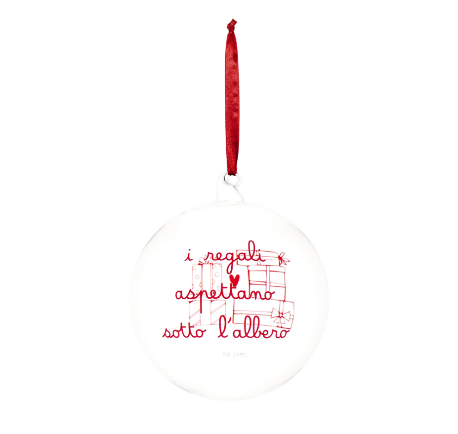 Simple Day - Pallina I regali aspettano sotto l'albero - 15 cm