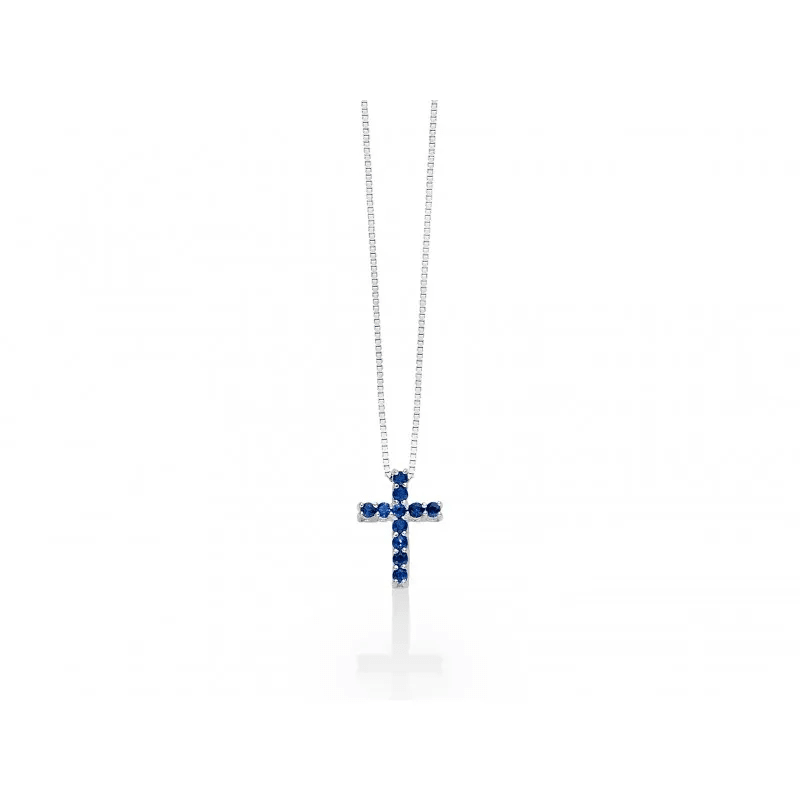 COLLANA CROCE ZAFFIRO - MILUNA CLD4263