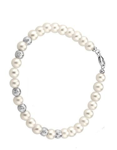 BRACCIALE KIOTO by PG GIOIELLI PERLE CON ORO BIANCO 265B
