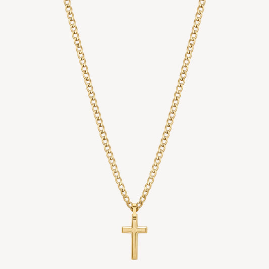 COLLANA UOMO INK CROCE COLOR ORO - BROSWAY