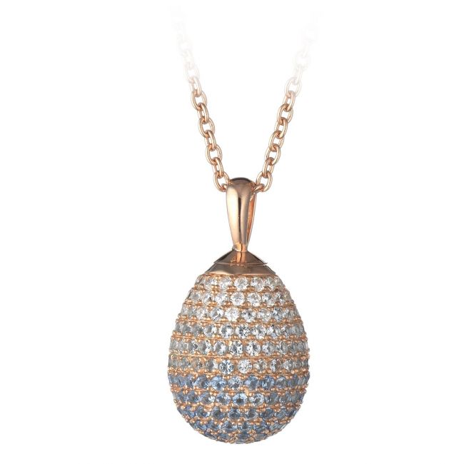 COLLANA IN ARGENTO PROFUMO AZZURRO - T Sars Fabergè 9P21RLB