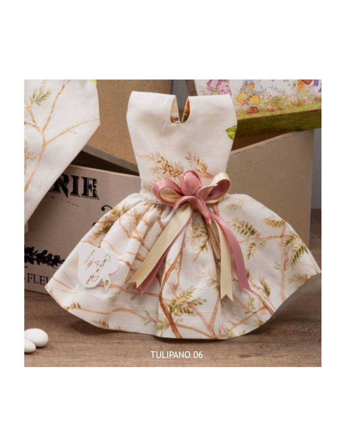 cherry and peach bomboniera vestito profumato
