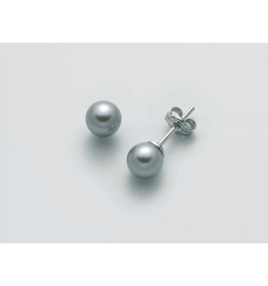 ORECCHINI PERLE GRIGIO - MILUNA