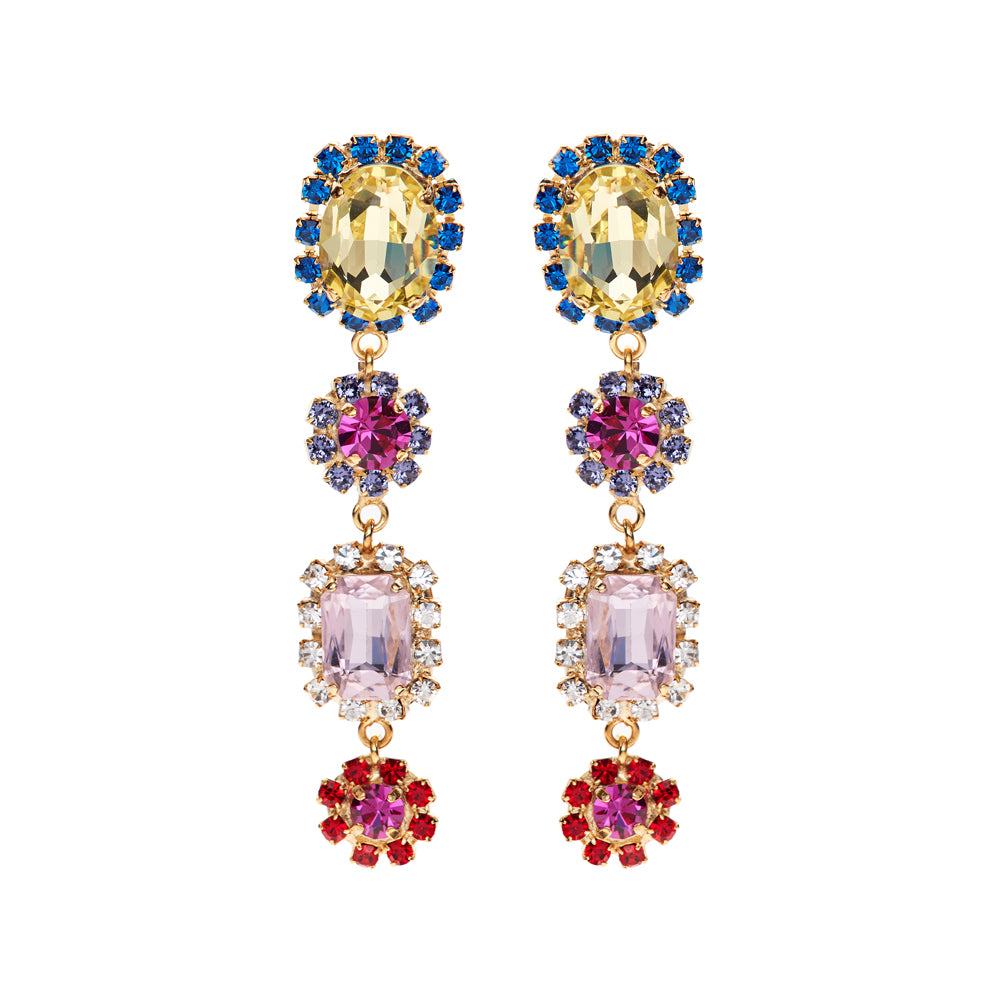 Ottaviani - orecchini pendenti con strass