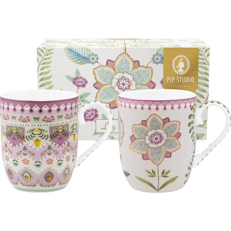 SET/2 MUGS SMALL LILY&LOTUS 145ML