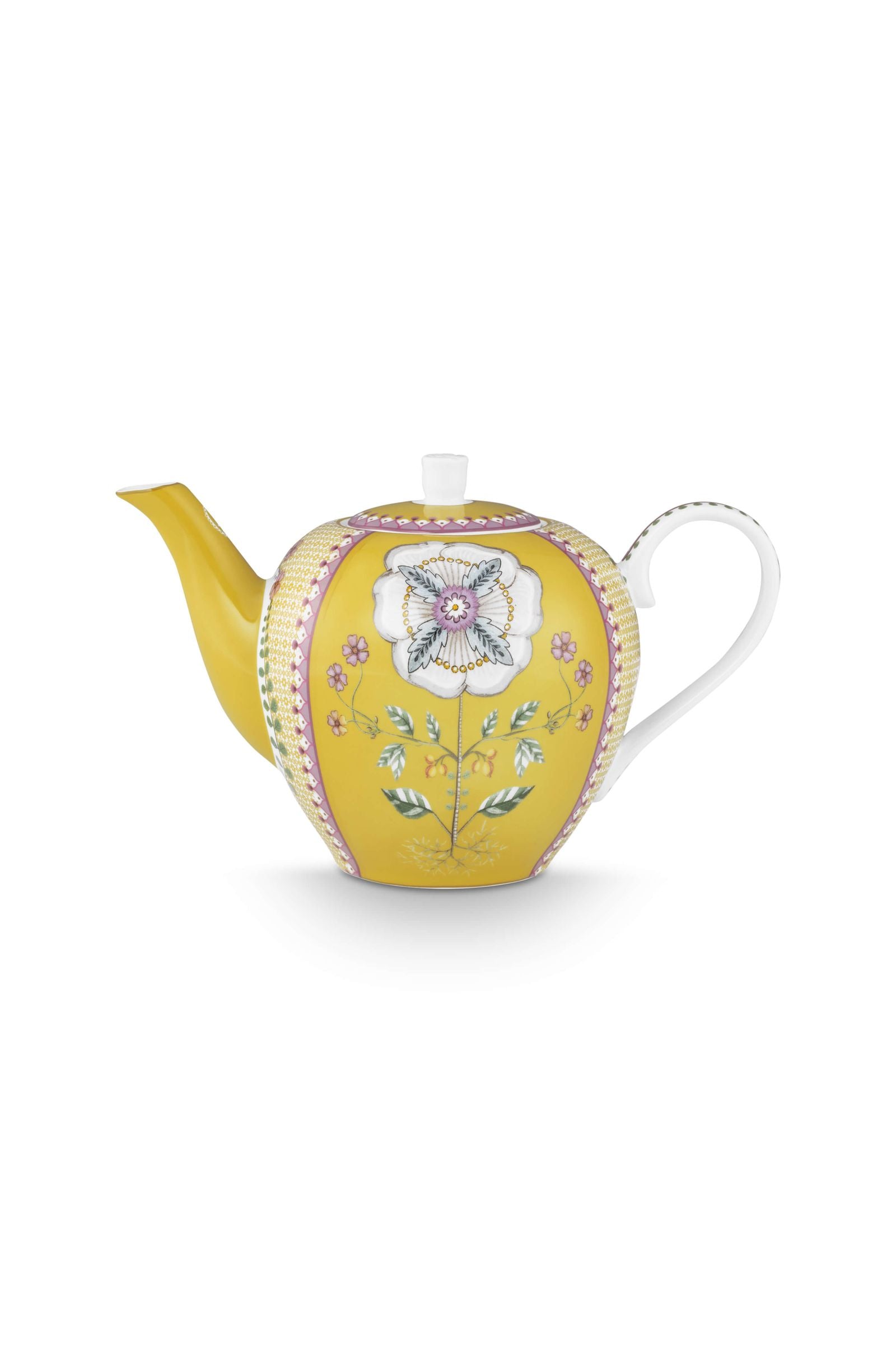 TEAPOT LARGE LILT&LOTUS TILES YELLOW