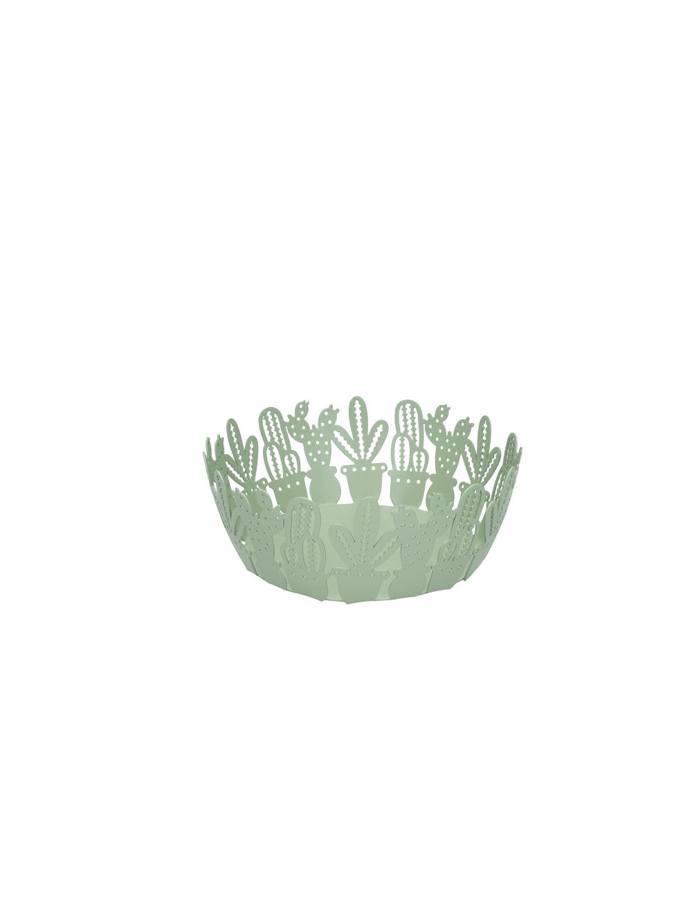 CESTINO CACTUS VERDE METALLO