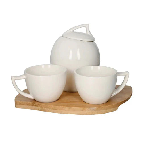 COFFEE SET C/VASSOIETTO BAMBOO