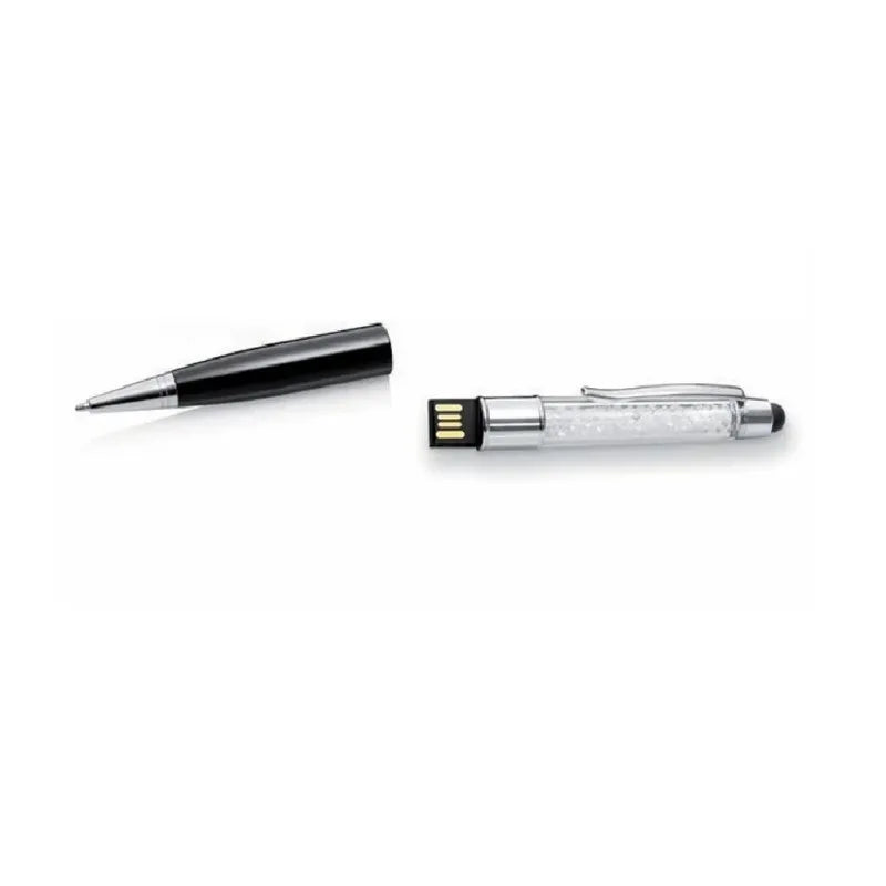 PENNA ROLLER CON CRISTALLI E CHIAVETTA USB 16GB