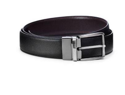 CINTURA IN VERA PELLE REVERSIBILE BLU/NERA