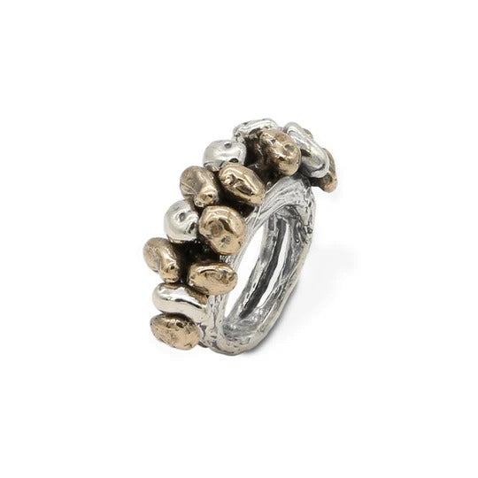 Anello Sassi argento 925 e bronzo - AR141 Mandile